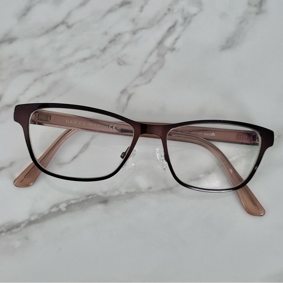 Gucci Eyeglasses Brown Metal Frame - Picture 10 of 10